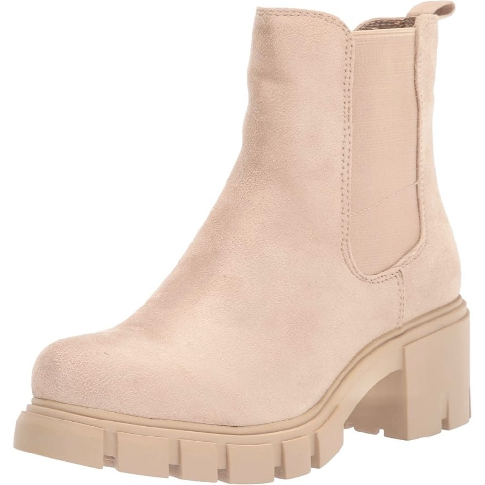 Madden Girl Tessa Faux Suede Tan Chelsea Boots